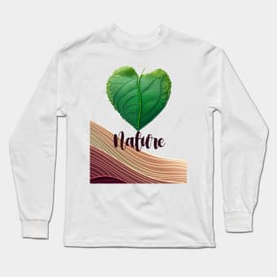 Love Nature No. 3: Green Valentine's Day Long Sleeve T-Shirt